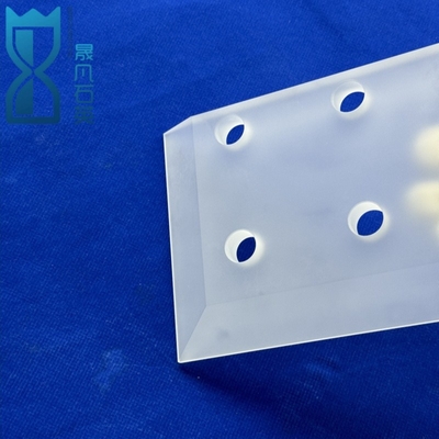 Custom Glass Round Frosted Shaped Plate Laser Perforated Quartz Disk Quartz Plate