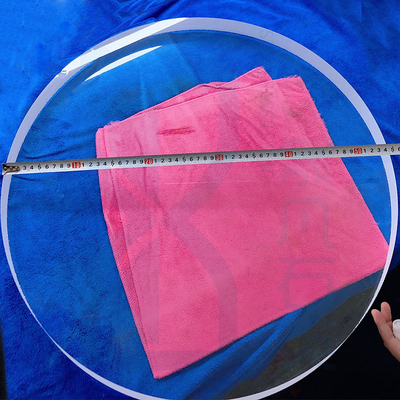 High Light Transmission Large Diameter Quartz Glass Disc Transparent Quartz Glass Sheet Custom