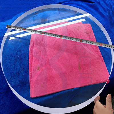 High Light Transmission Large Diameter Quartz Glass Disc Transparent Quartz Glass Sheet Custom