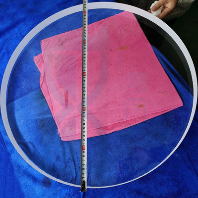 High Light Transmission Large Diameter Quartz Glass Disc Transparent Quartz Glass Sheet Custom