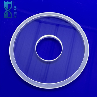 Custom High Purity Transparent Quartz Perforated Quartz Transparent Ring Factory