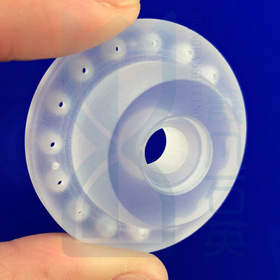 High Temperature Corrosion Resistant Semiconductor Special Quartz Frosted Flange Quartz Perforated Flange