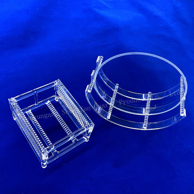 Factory Custom Semiconductor High Temperature Corrosion Resistant Quartz Slotted Rod Quartz Boat