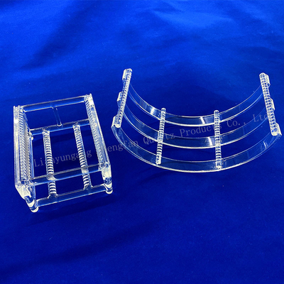 Factory Custom Semiconductor High Temperature Corrosion Resistant Quartz Slotted Rod Quartz Boat