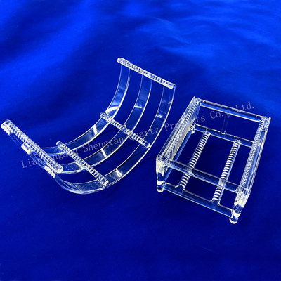 Factory Custom Semiconductor High Temperature Corrosion Resistant Quartz Slotted Rod Quartz Boat