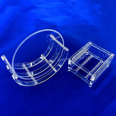 Factory Custom Semiconductor High Temperature Corrosion Resistant Quartz Slotted Rod Quartz Boat