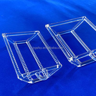 Factory Custom Semiconductor High Temperature Corrosion Resistant Quartz Slotted Rod Quartz Boat