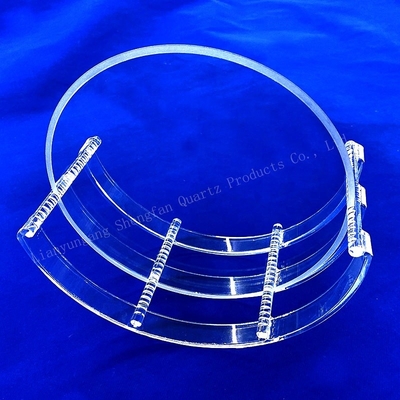 Factory Custom Semiconductor High Temperature Corrosion Resistant Quartz Slotted Rod Quartz Boat
