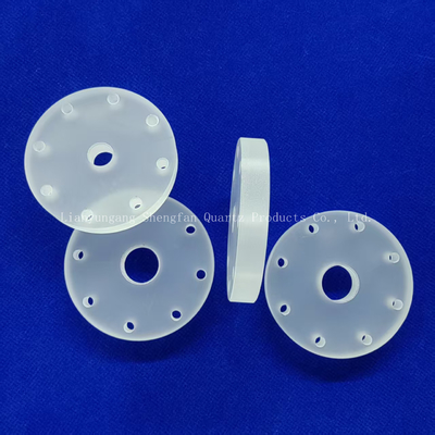 Factory Customized High Temperature Resistant Circular Drilled Quartz Plate Frosted Glass Sheet