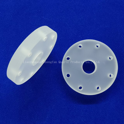 Factory Customized High Temperature Resistant Circular Drilled Quartz Plate Frosted Glass Sheet