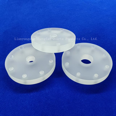 Factory Customized High Temperature Resistant Circular Drilled Quartz Plate Frosted Glass Sheet