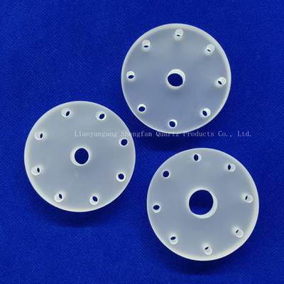 Factory Customized High Temperature Resistant Circular Drilled Quartz Plate Frosted Glass Sheet