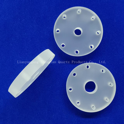 Factory Customized High Temperature Resistant Circular Drilled Quartz Plate Frosted Glass Sheet