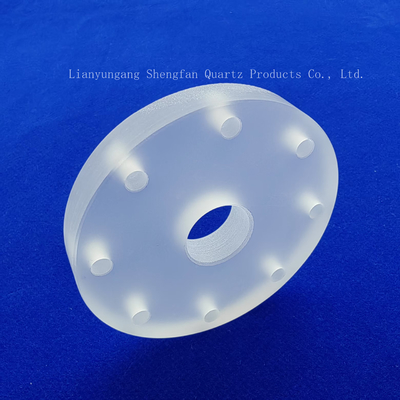 Factory Customized High Temperature Resistant Circular Drilled Quartz Plate Frosted Glass Sheet
