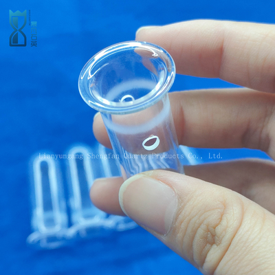 Heat Resistant Custom Laboratory Glassware Transparent Quartz Glass Punch Tube Quartz Test Pipe