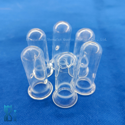 Heat Resistant Custom Laboratory Glassware Transparent Quartz Glass Punch Tube Quartz Test Pipe