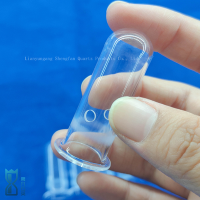 Heat Resistant Custom Laboratory Glassware Transparent Quartz Glass Punch Tube Quartz Test Pipe
