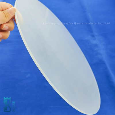 Customized Corrosion Resistant Circular Frosted Quartz Plate Large Quartz Sheet