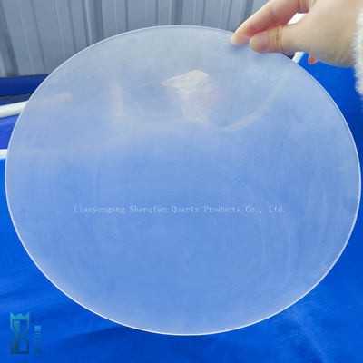 Customized Corrosion Resistant Circular Frosted Quartz Plate Large Quartz Sheet