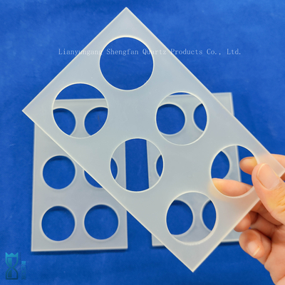 Customized High Precision Square Quartz Plate Frosted Glass Punch Sheet