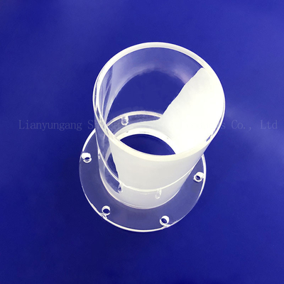 Factory Custom High Temperature Sealed Quartz Flange Perforated Quartz Glass Tube