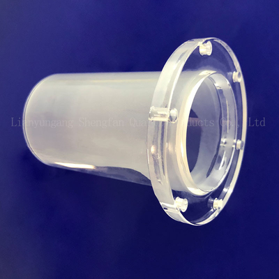 Factory Custom High Temperature Sealed Quartz Flange Perforated Quartz Glass Tube