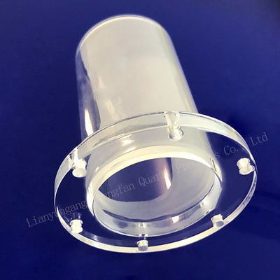 Factory Custom High Temperature Sealed Quartz Flange Perforated Quartz Glass Tube
