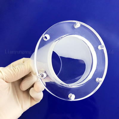 Factory Custom High Temperature Sealed Quartz Flange Perforated Quartz Glass Tube