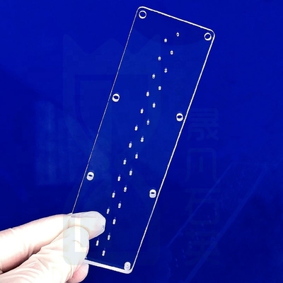 High Light Transmittance Factory Custom Laser Perforated Quartz Glass Sheet Fused Quartz