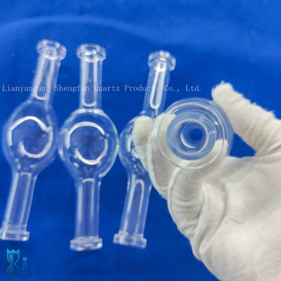 Custom High Performance Glass Blowing Polish Transparent Quartz Instrument One Ball Drying Tube