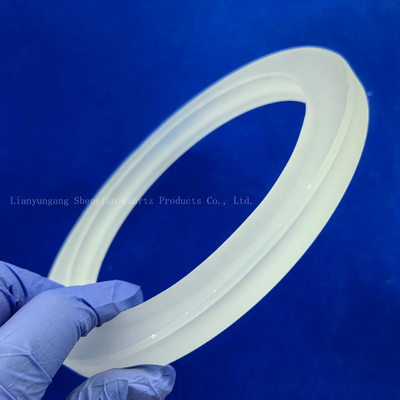 Customized Processing High Purity Frosted Quartz Irregular Ring Flange Glass Instrument