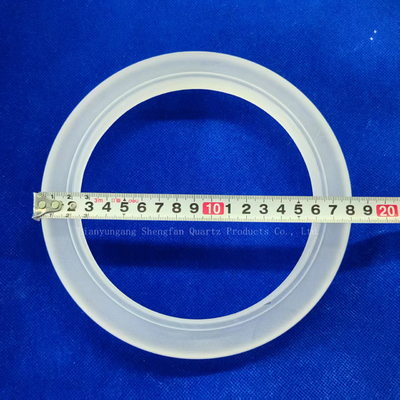 Customized Processing High Purity Frosted Quartz Irregular Ring Flange Glass Instrument