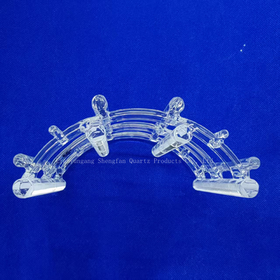 Custom Silicon Wafer Cleaning Rack Quartz Groove Boat High Temperature Resistant