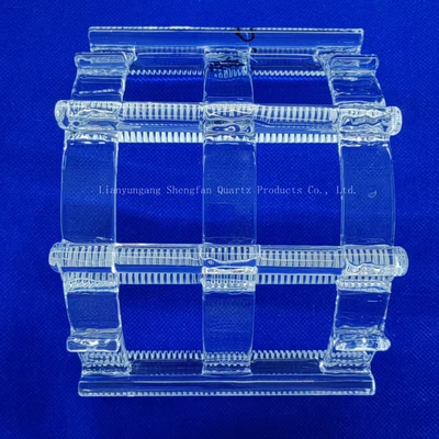 Custom Silicon Wafer Cleaning Rack Quartz Groove Boat High Temperature Resistant
