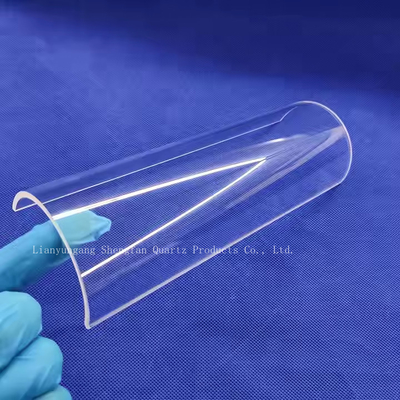 Custom High Temperature Resistant Transparent Semicircular  Quartz Glass Tile
