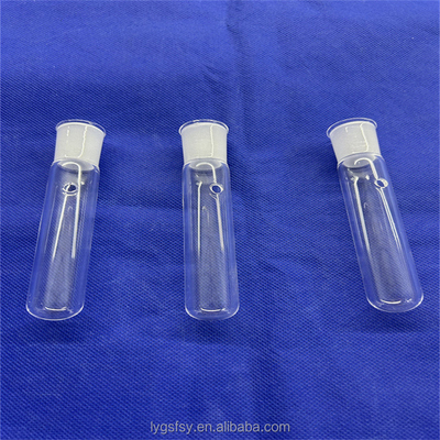 Customized Clear Round Bottom End Quartz Test Tube For Laboratory