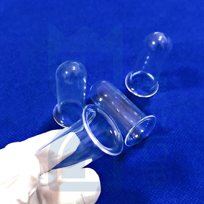 High Temperature High Purity Silica Quartz Glass Tube Quartz With Flange Tube Quartz Flanged Test Tube