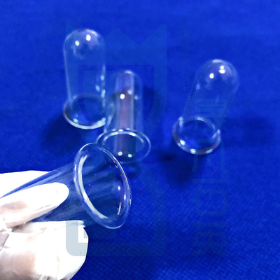 High Temperature High Purity Silica Quartz Glass Tube Quartz With Flange Tube Quartz Flanged Test Tube