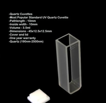 Lab Essential! Ultraviolet Quartz Cuvettes 5mL/10mL 100% Bubble Free Compatible With UV-Vis Spectrophotometers