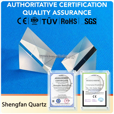 Optical Quartz Prism Custom Cutting Welding Processing Service For Square Clear Quartz Plate