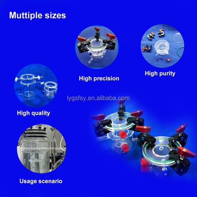 Customized Quartz Reactor Quartz Container Corrosion Resistant Highly Transparent Photocatalytic Double Layer