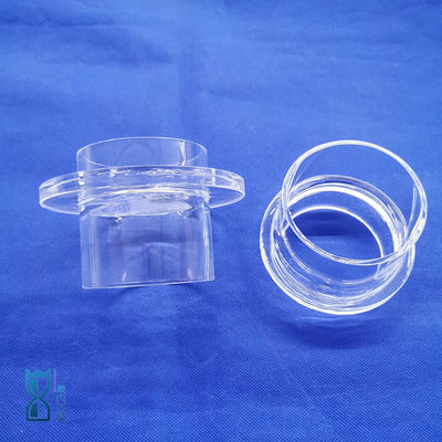 80% UV Transmittance Flanged Quartz Glass Tube High Temperature Corrosion Resistance Customization