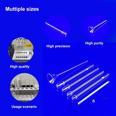 High Temperature Resistant Quartz Glass BET Adsorption Tubes Corrosion Resistant Highly Transparent
