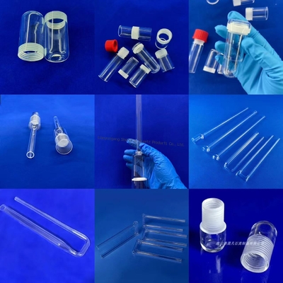 High Temperature Resistance Quartz Glass Retort Quartz Glass Reactor For Laboratory