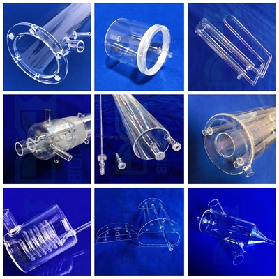 High Temperature Resistance Quartz Glass Retort Quartz Glass Reactor For Laboratory