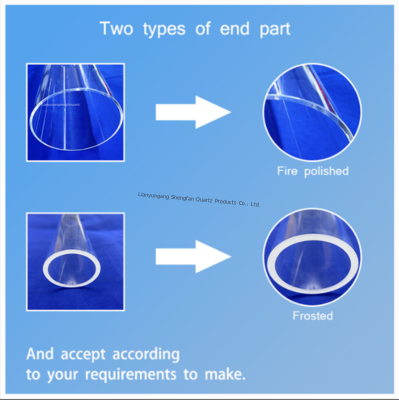 High Hardness Mose 6.5 Fused Silica Quartz Tube For High Temperature Applications