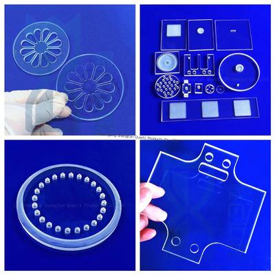 High Purity SIO2>99.99% Fused Quartz Plate with 92% Light Transmittance and ±0.02mm Tolerance