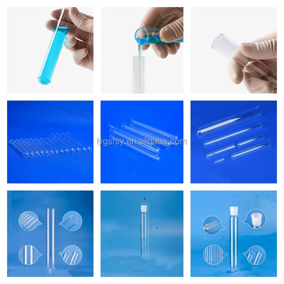 Factory-made high-temperature-resistant transparent round-bottom quartz test tubes with stoppers