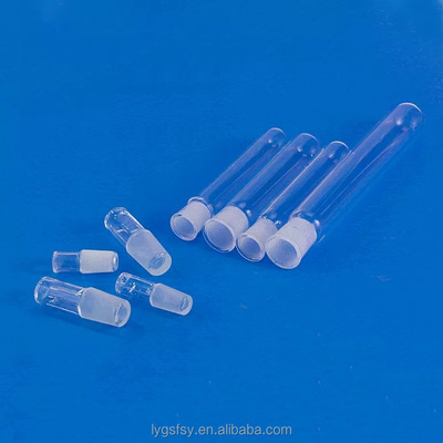 Factory-made high-temperature-resistant transparent round-bottom quartz test tubes with stoppers