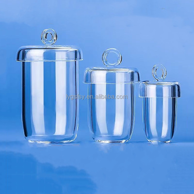 High-purity 99.99% corrosion-resistant quartz crucible with lid